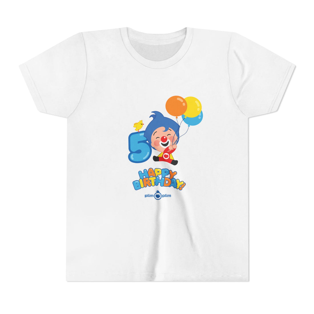 Plim Plim Camiseta Juvenil de Manga Corta Cumple 5