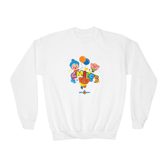 Plim Plim Sudadera Juvenil de Cuello Redondo Smiles