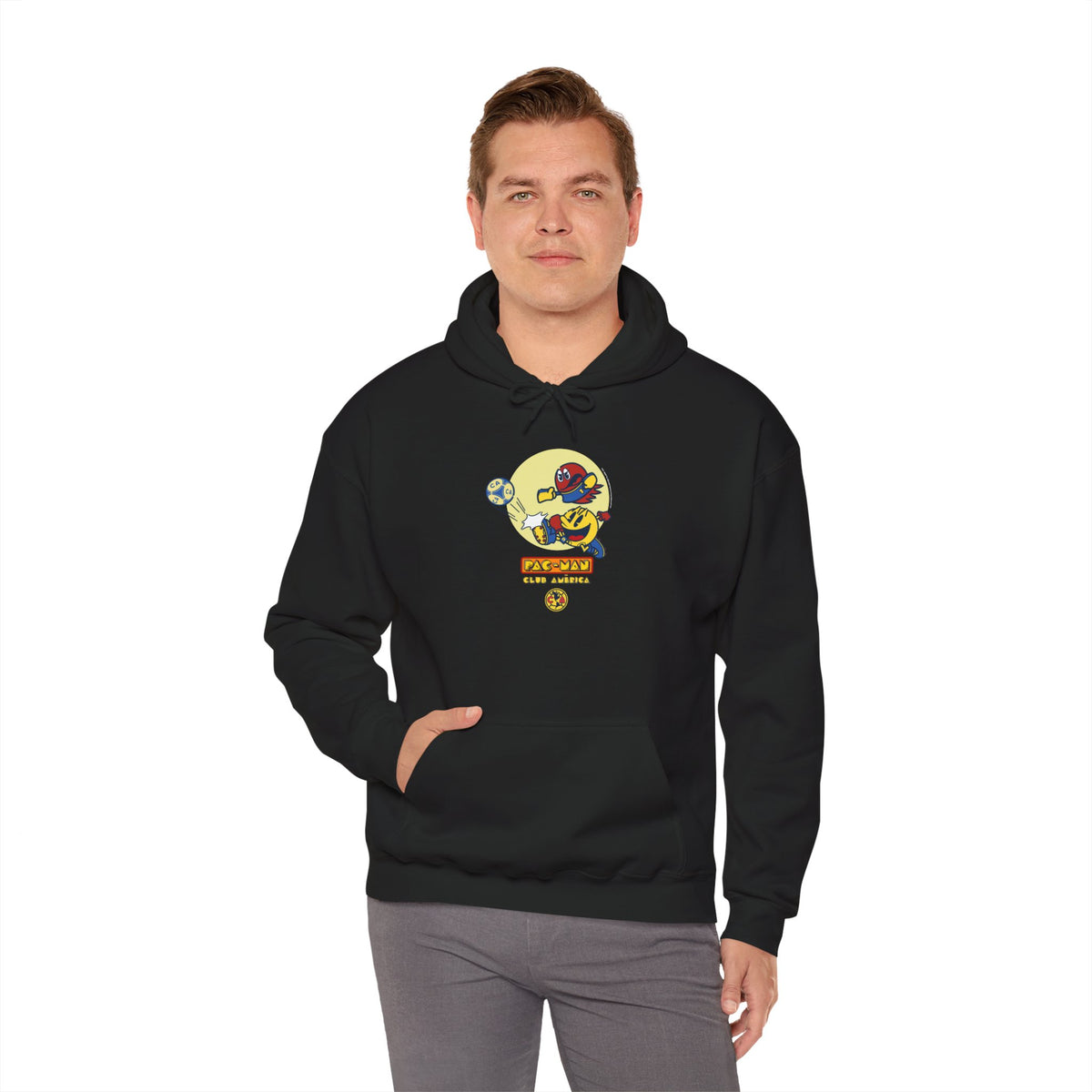Club América x PAC-MAN - Hooded Sweatshirt – official Club América x PAC-MAN licensed merch