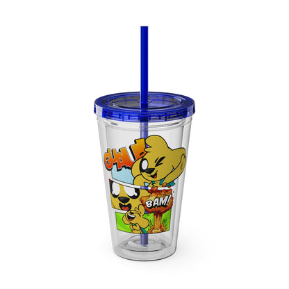 Vaso acrílico con pajita Mikecrack 