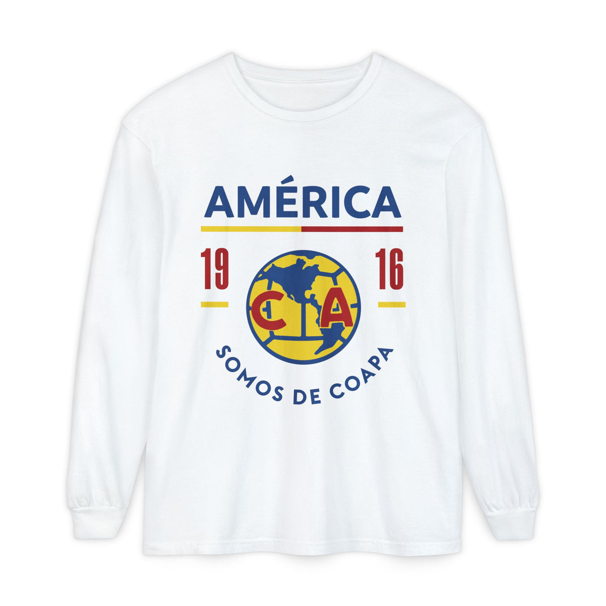 Club América Retro Long Sleeve T-Shirt - Unisex Soccer Fan Apparel – official Club América licensed merch (view 2)