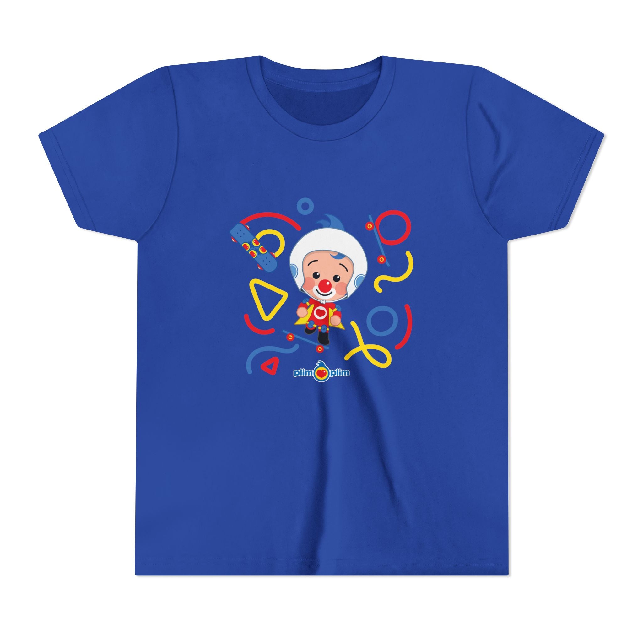 Plim Plim Camiseta Juvenil de Manga Corta Patineta