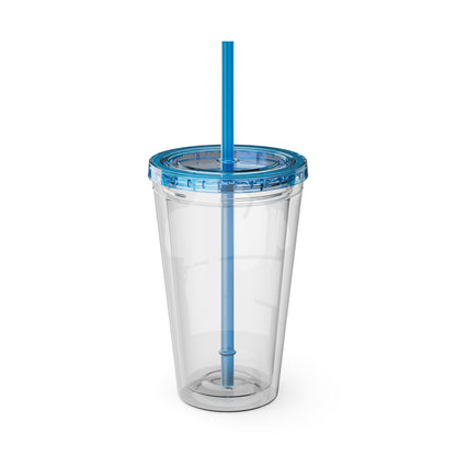 Mikecrack Acrylic Tumbler with Straw