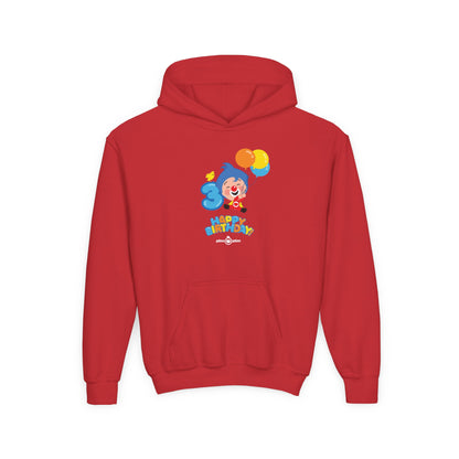 Plim Plim Sudadera de Niños con Capucha Cumple 3