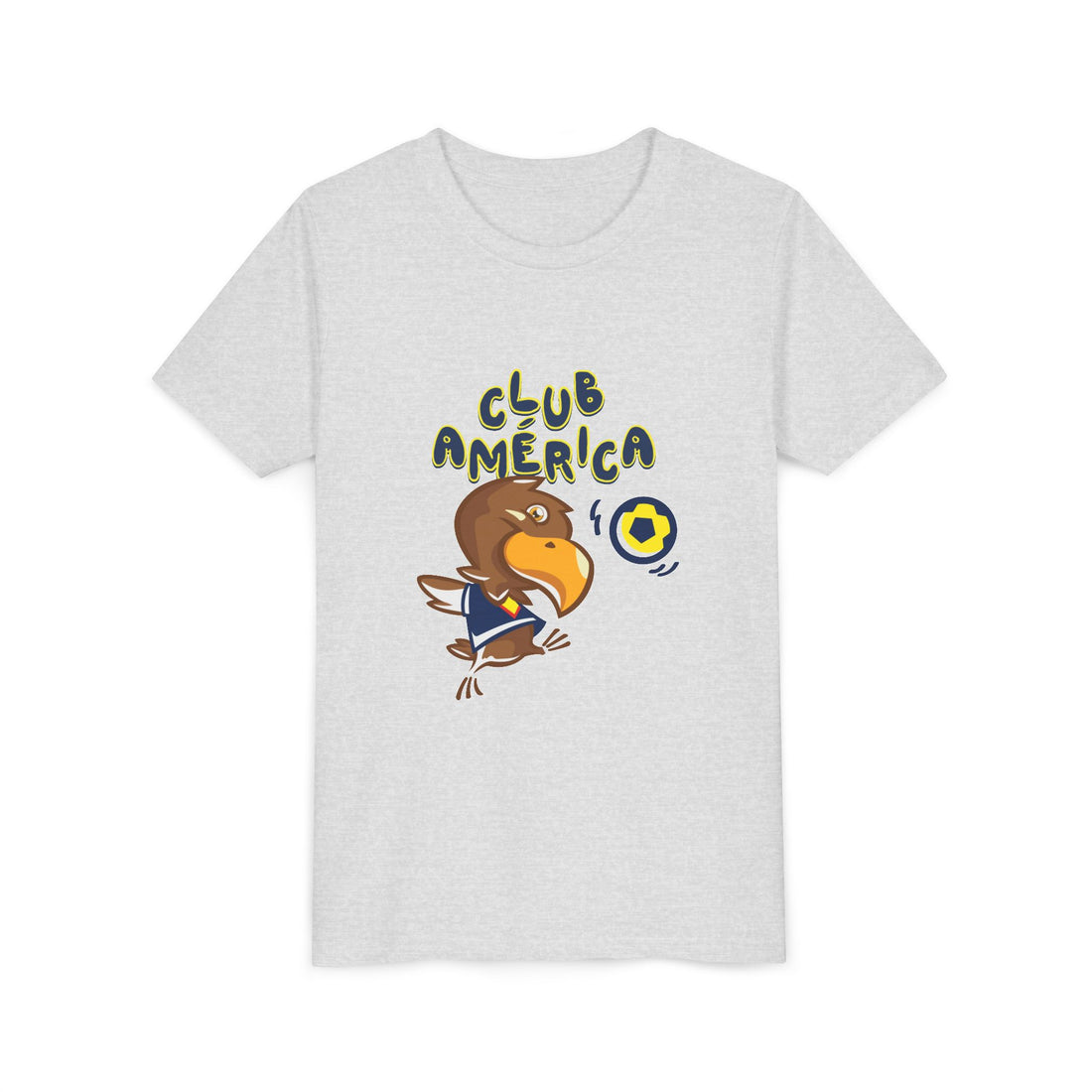Club América Youth Kids Tee -  Collection, Eagle Mascot, Yellow &amp; Blue Colors