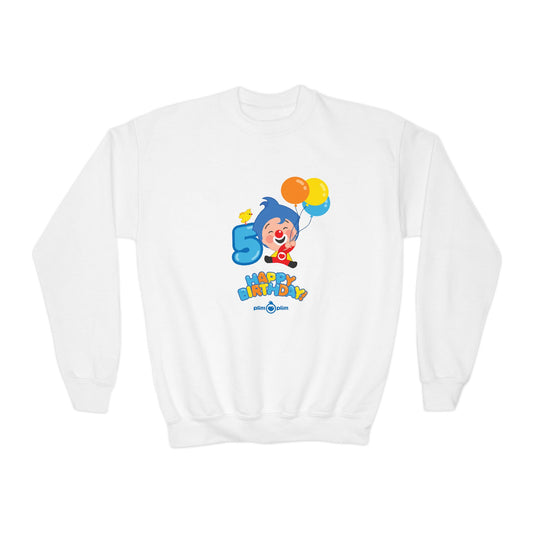 Plim Plim Sudadera Juvenil de Cuello Redondo Cumple 5