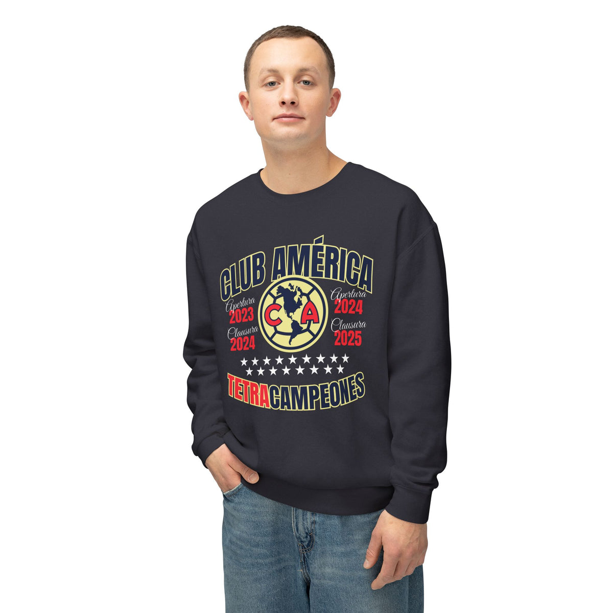 Club América — 17 four-time champion Unisex Lightweight Crewneck Sweatshirt