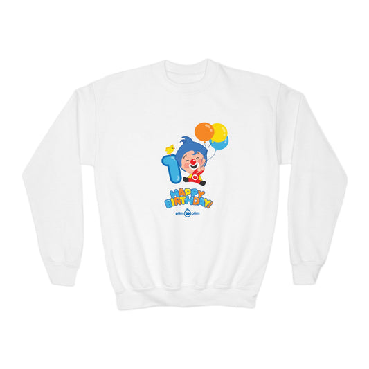 Plim Plim Sudadera Juvenil de Cuello Redondo Cumple 1