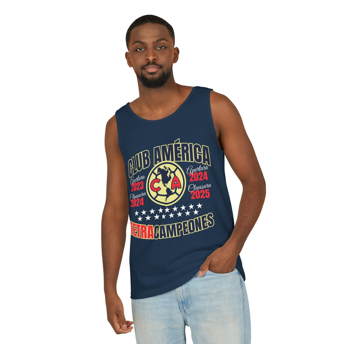 Club América Tetracampeones Tank Top Collection - Unisex Garment-Dyed Shirt