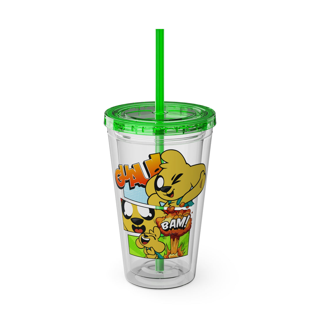 Mikecrack Acrylic Tumbler with Straw