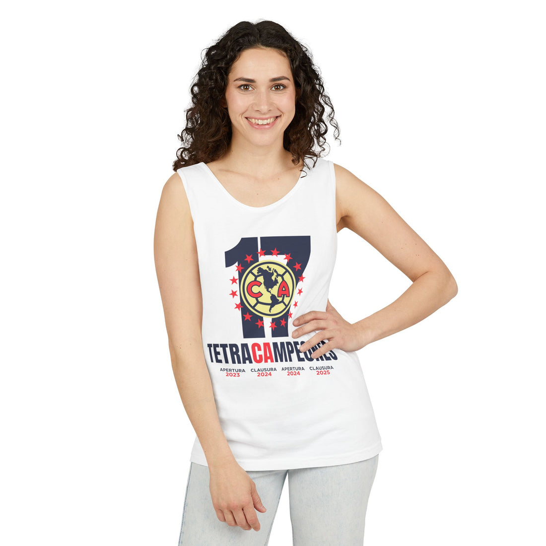 Club América Tetracampeones Tank Top Collection - Unisex Garment-Dyed Shirt
