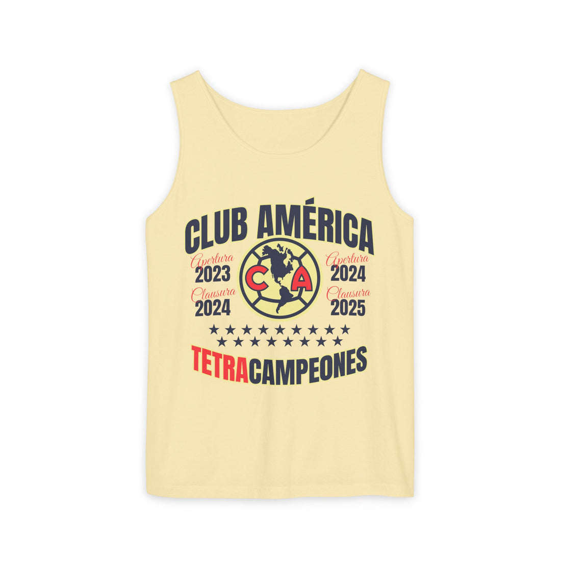Club América Tetracampeones Tank Top Collection - Unisex Garment-Dyed Shirt