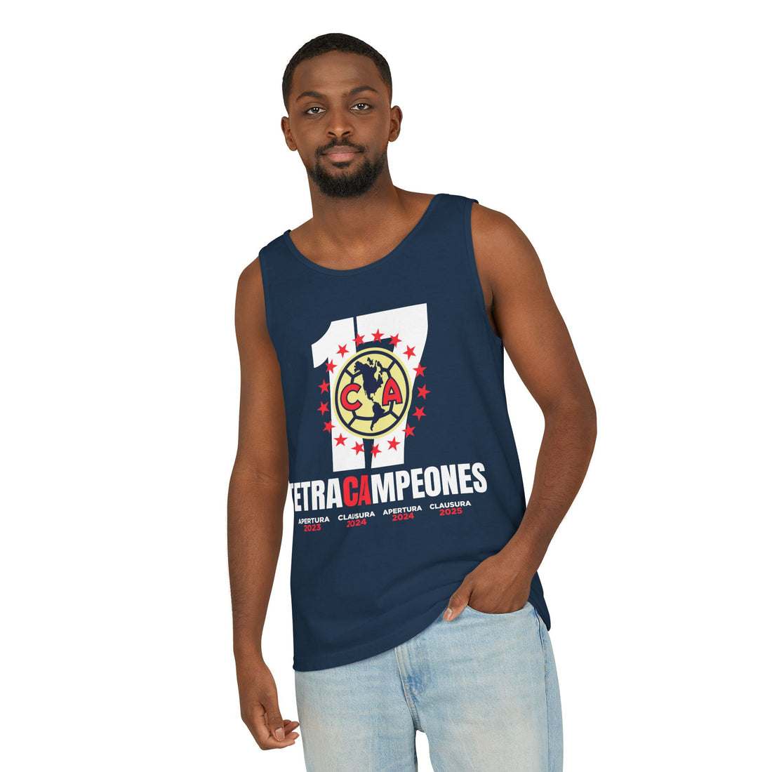 Club América Tetracampeones Tank Top Collection - Unisex Garment-Dyed Shirt