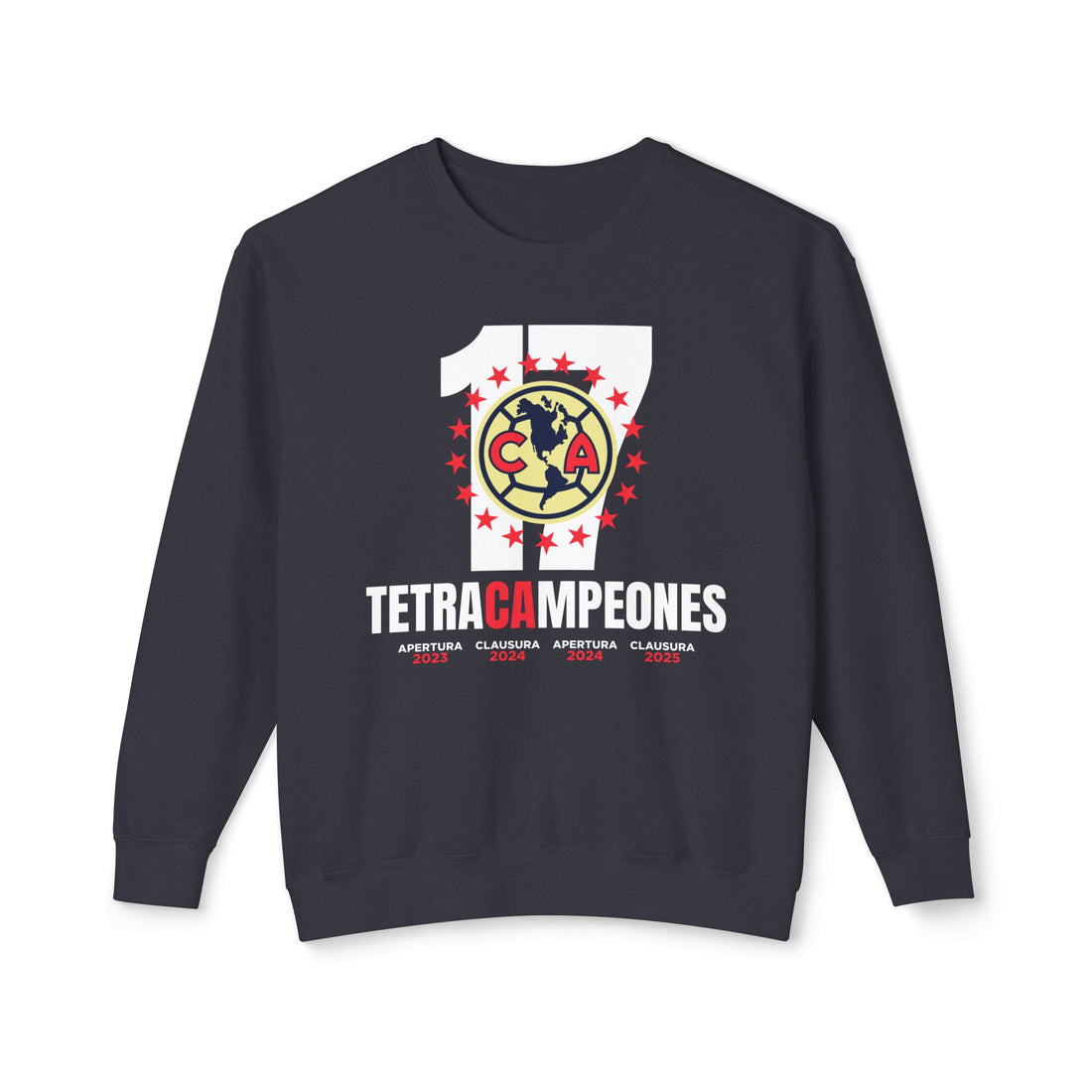 Club América — 17 four-time champion  Unisex Lightweight Crewneck Sweatshirt