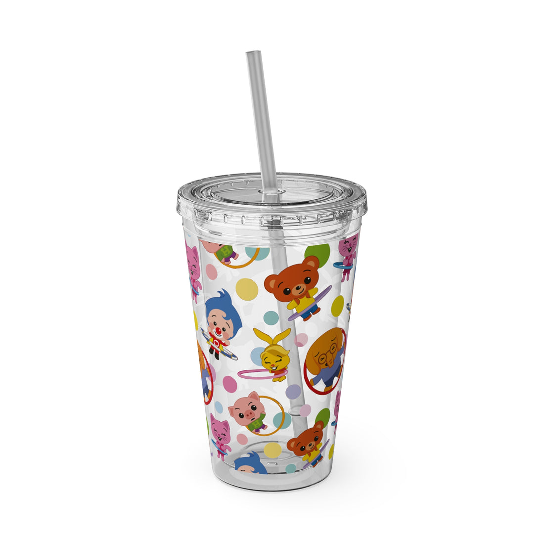 Plim Plim Sunsplash Tumbler with Straw, 16oz