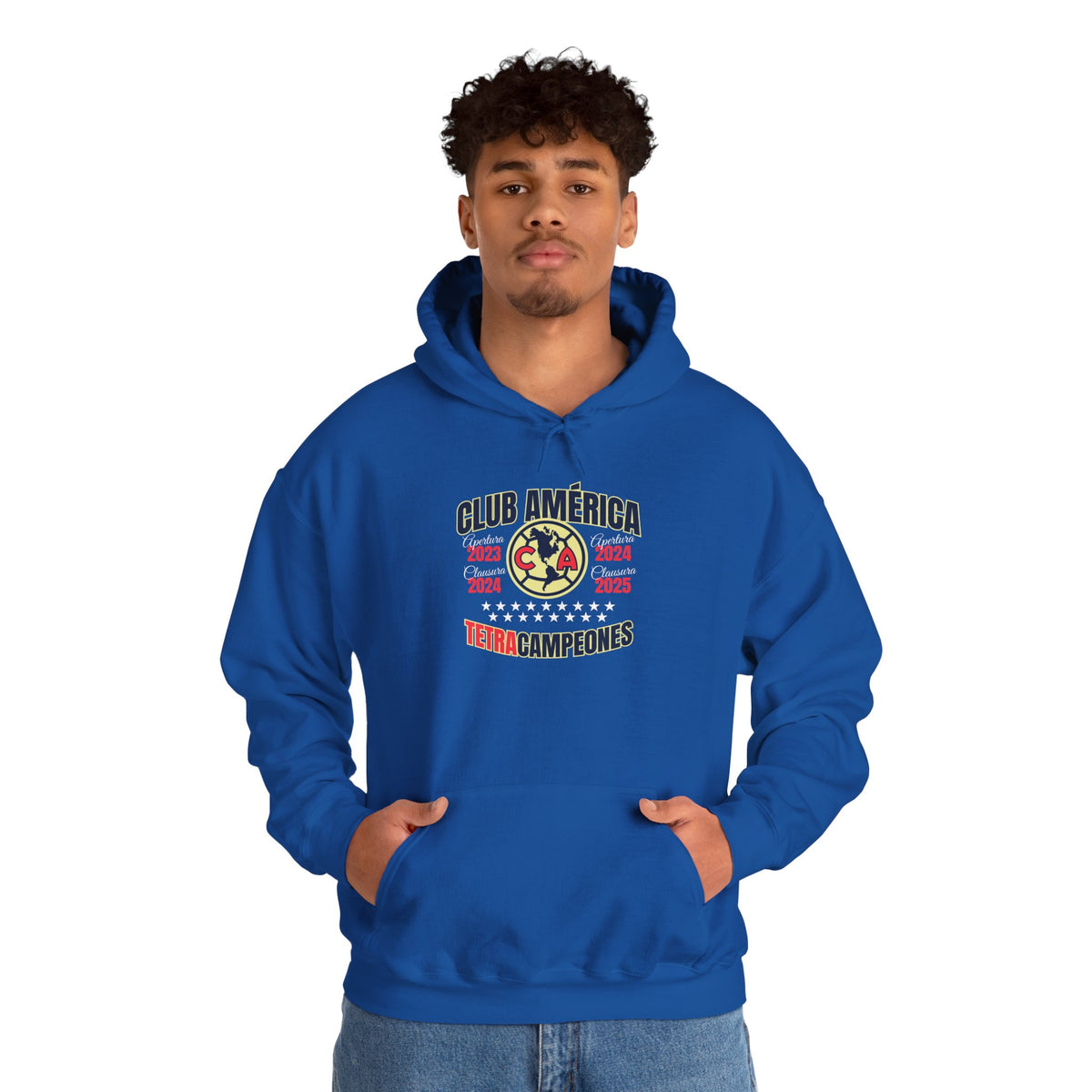 Club América — 17 four-time champion Unisex Heavy Blend™ Hooded Sweatshirt – official Club América licensed merch (view 12)