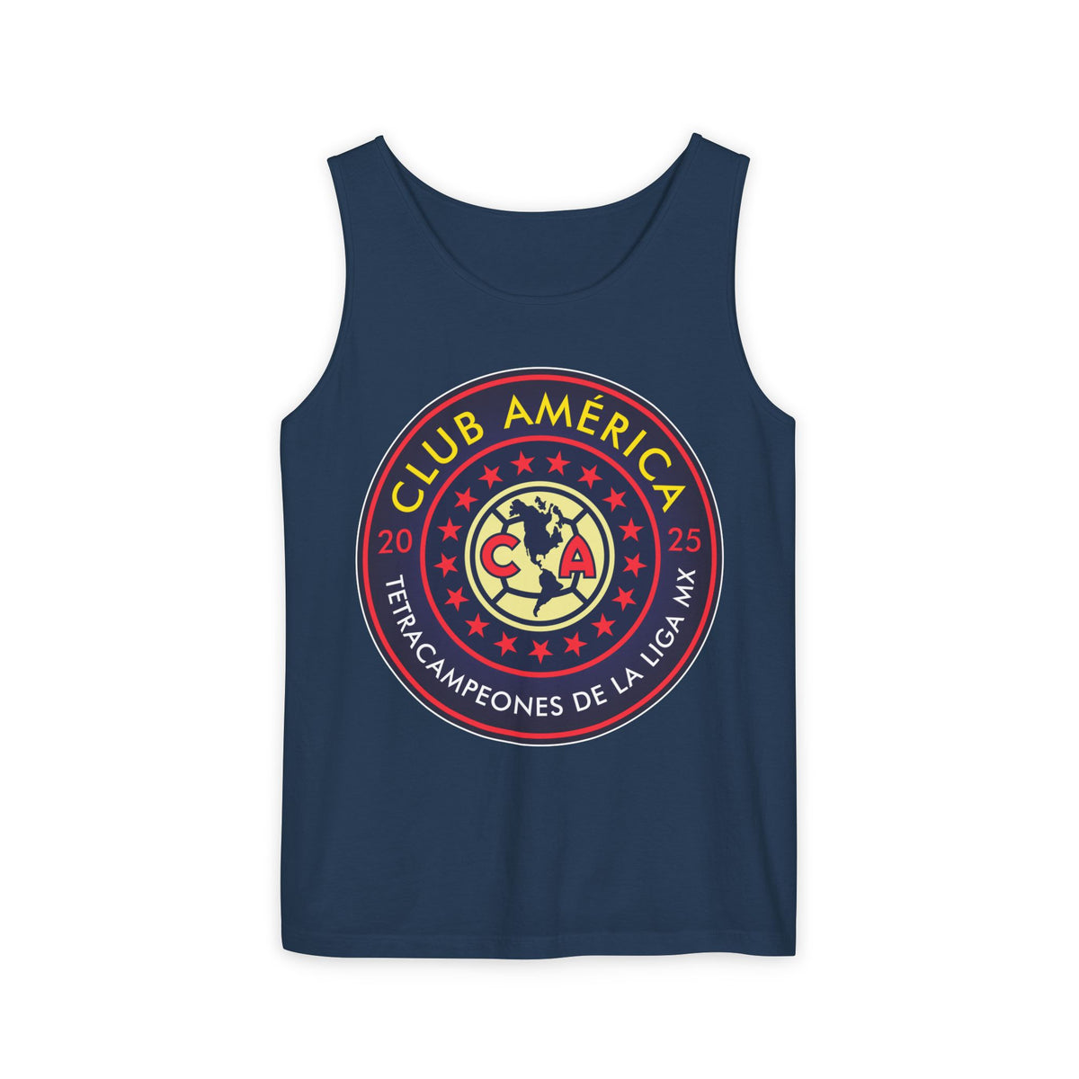 Club América Tetracampeones Tank Top Collection - Unisex Garment-Dyed Shirt – official Club América licensed merch (view 3)