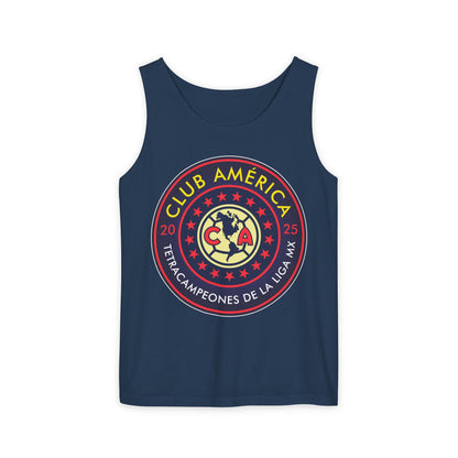 Club América Tetracampeones Tank Top Collection - Unisex Garment-Dyed Shirt