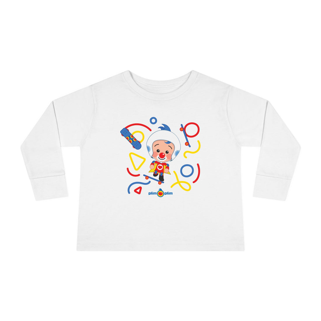 Plim Plim Camiseta Manga Larga de Niños Patineta