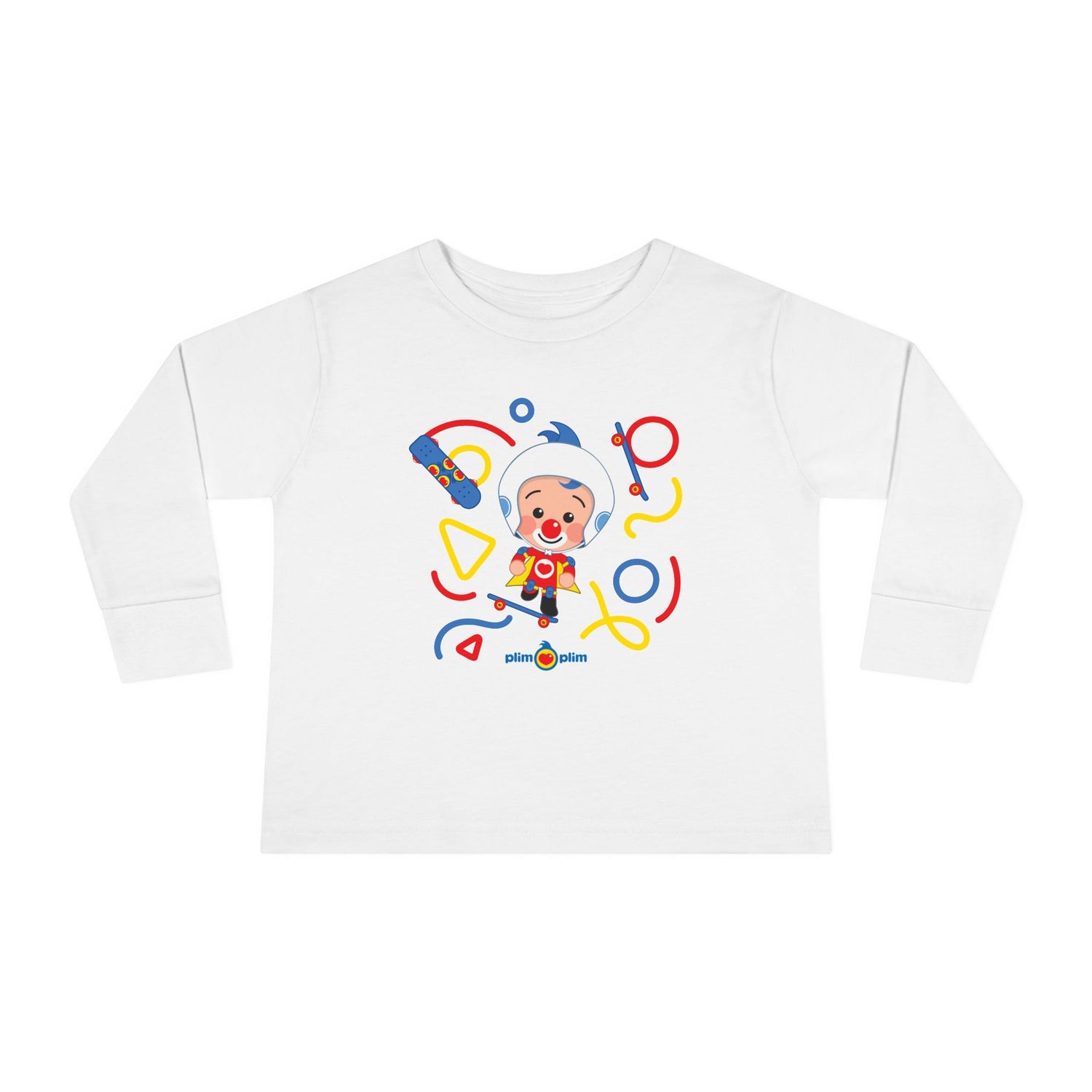 Plim Plim Camiseta Manga Larga de Niños Patineta