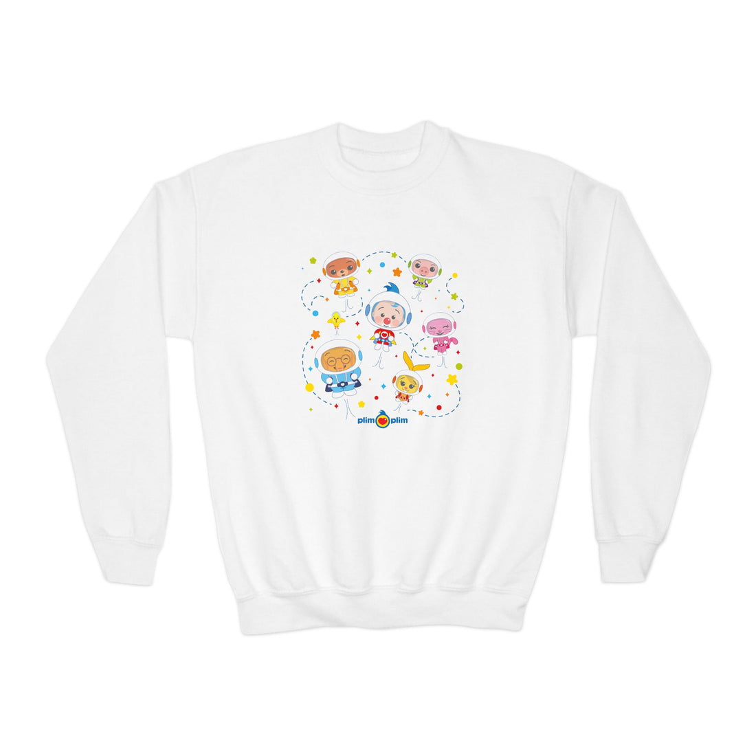 Plim Plim Sudadera Juvenil de Cuello Redondo Astronautas
