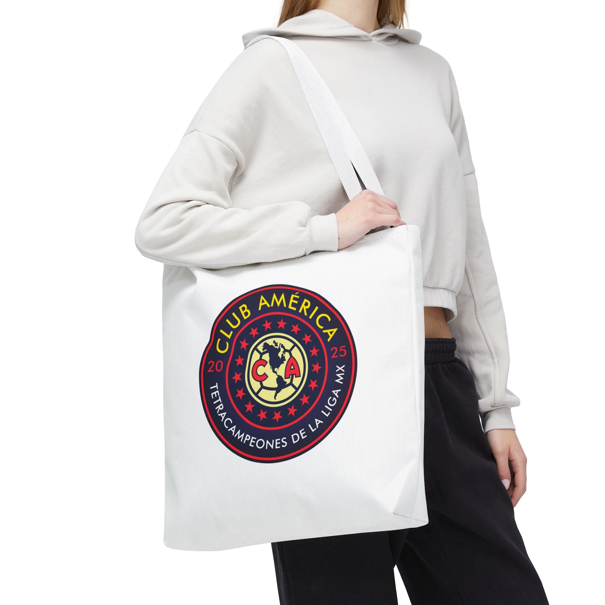 Club América Tetracampeones Tote Bag - Iconic Crest and Bold Lettering