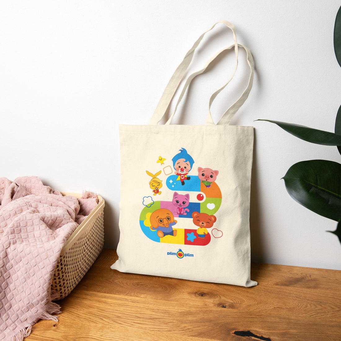 Plim Plim Cotton Canvas Tote Bag