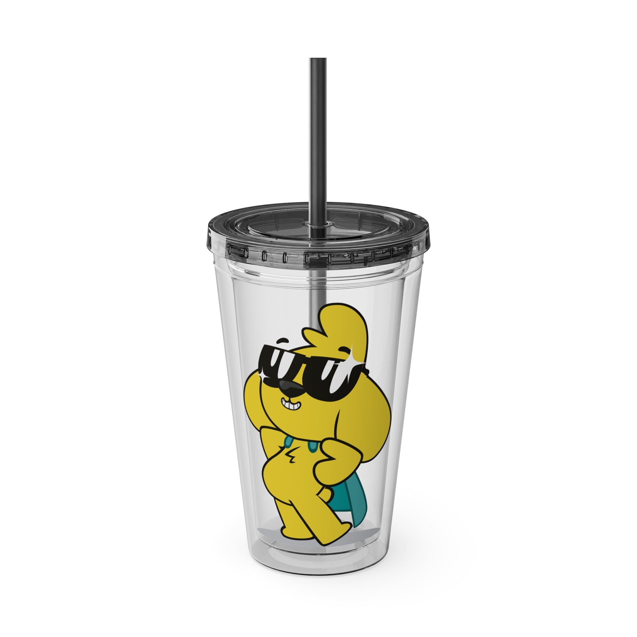 Vaso acrílico con pajita Mikecrack 