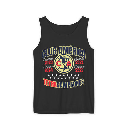 Club América Tetracampeones Tank Top Collection - Unisex Garment-Dyed Shirt