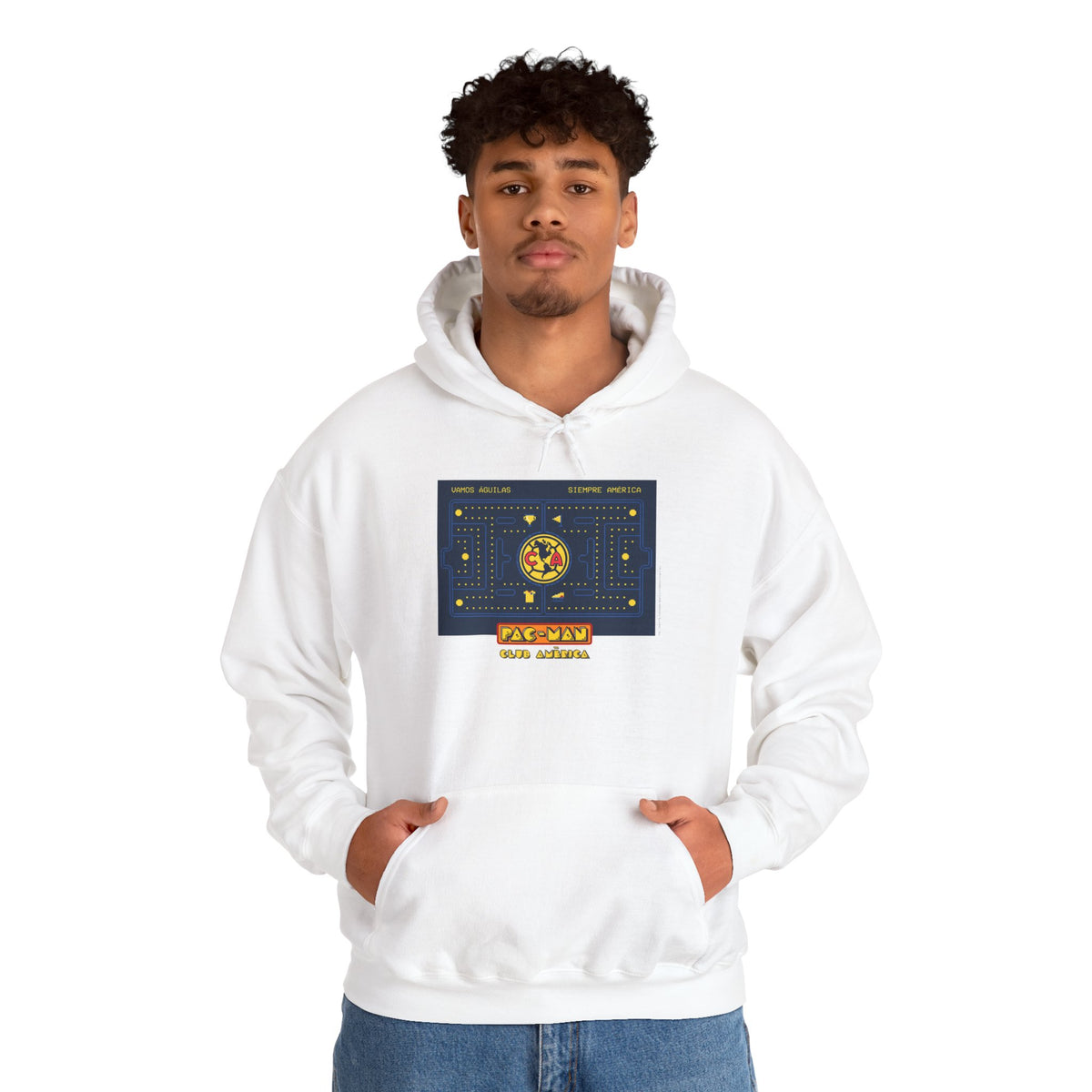 Club América x PAC-MAN - Hooded Sweatshirt – official Club América x PAC-MAN licensed merch