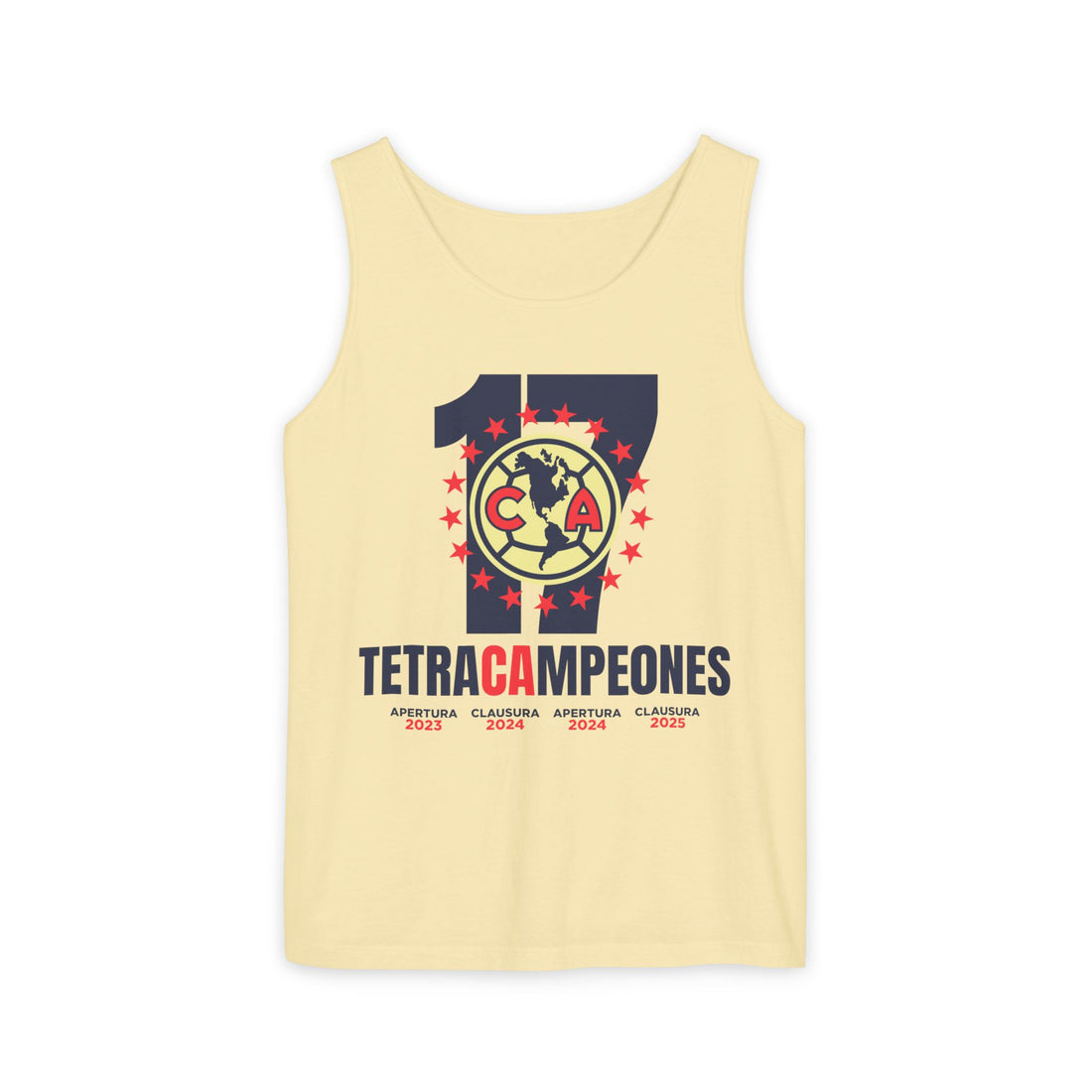 Club América Tetracampeones Tank Top Collection - Unisex Garment-Dyed Shirt