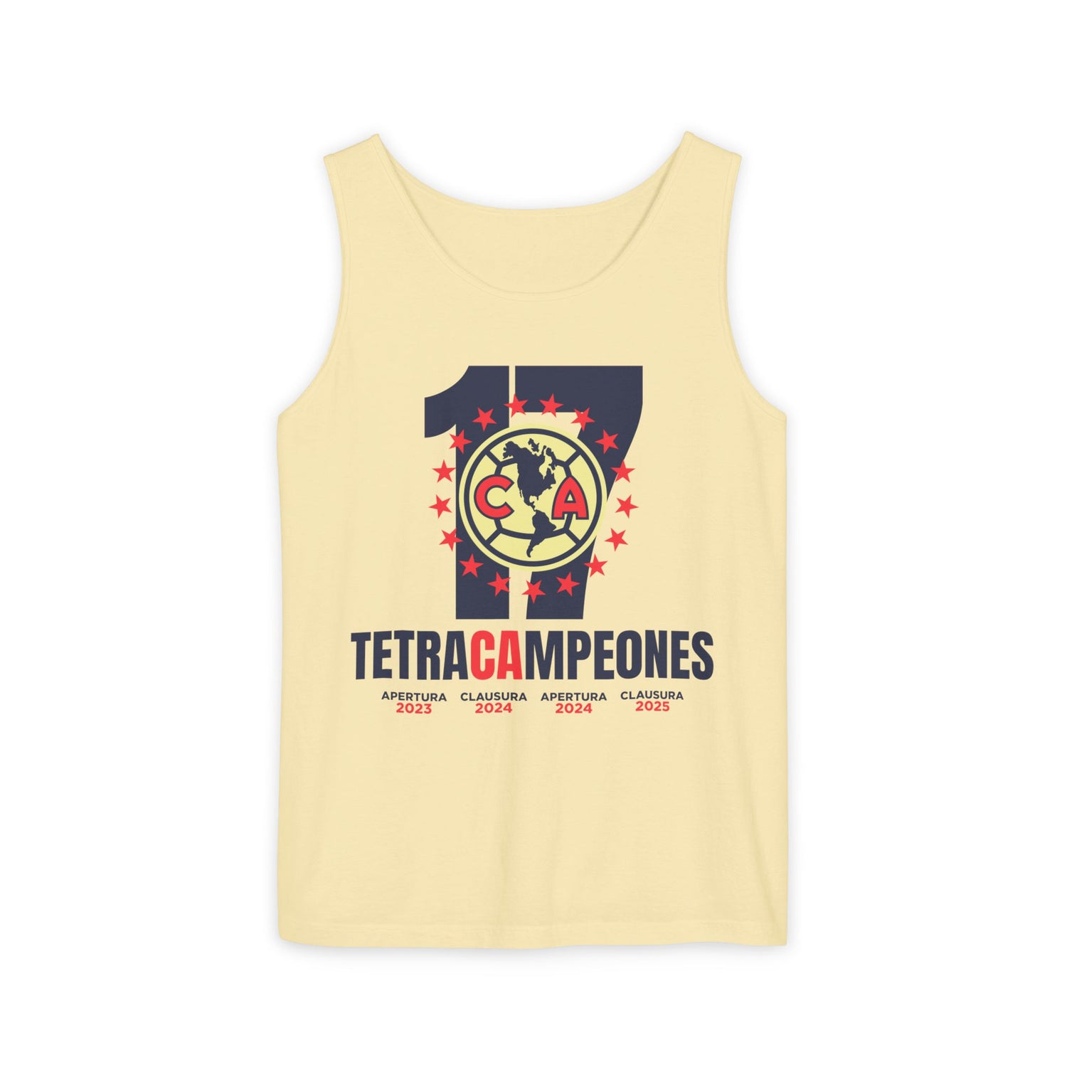 Club América Tetracampeones Tank Top Collection - Unisex Garment-Dyed Shirt