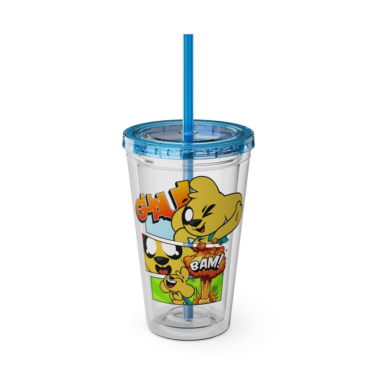 Mikecrack Acrylic Tumbler with Straw