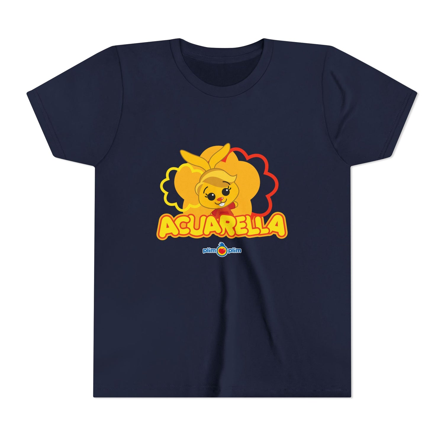 Plim Plim Camiseta Juvenil de Manga Corta Acuarella