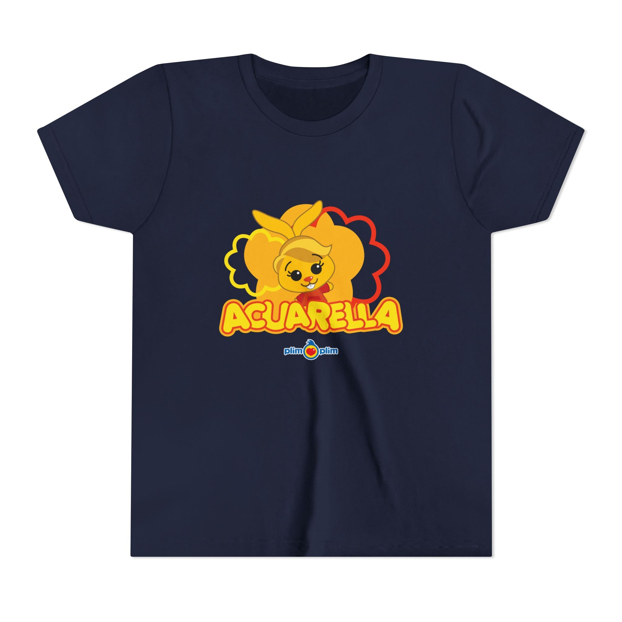 Plim Plim Camiseta Juvenil de Manga Corta Acuarella