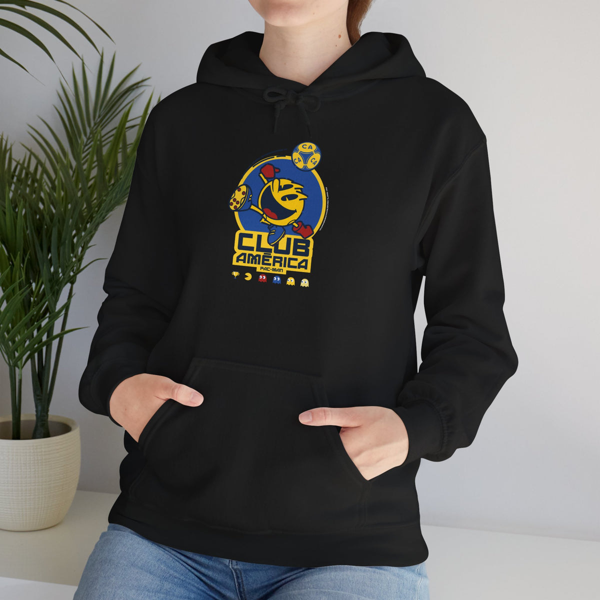 Club América x PAC-MAN - Hooded Sweatshirt – official Club América x PAC-MAN licensed merch (view 3)