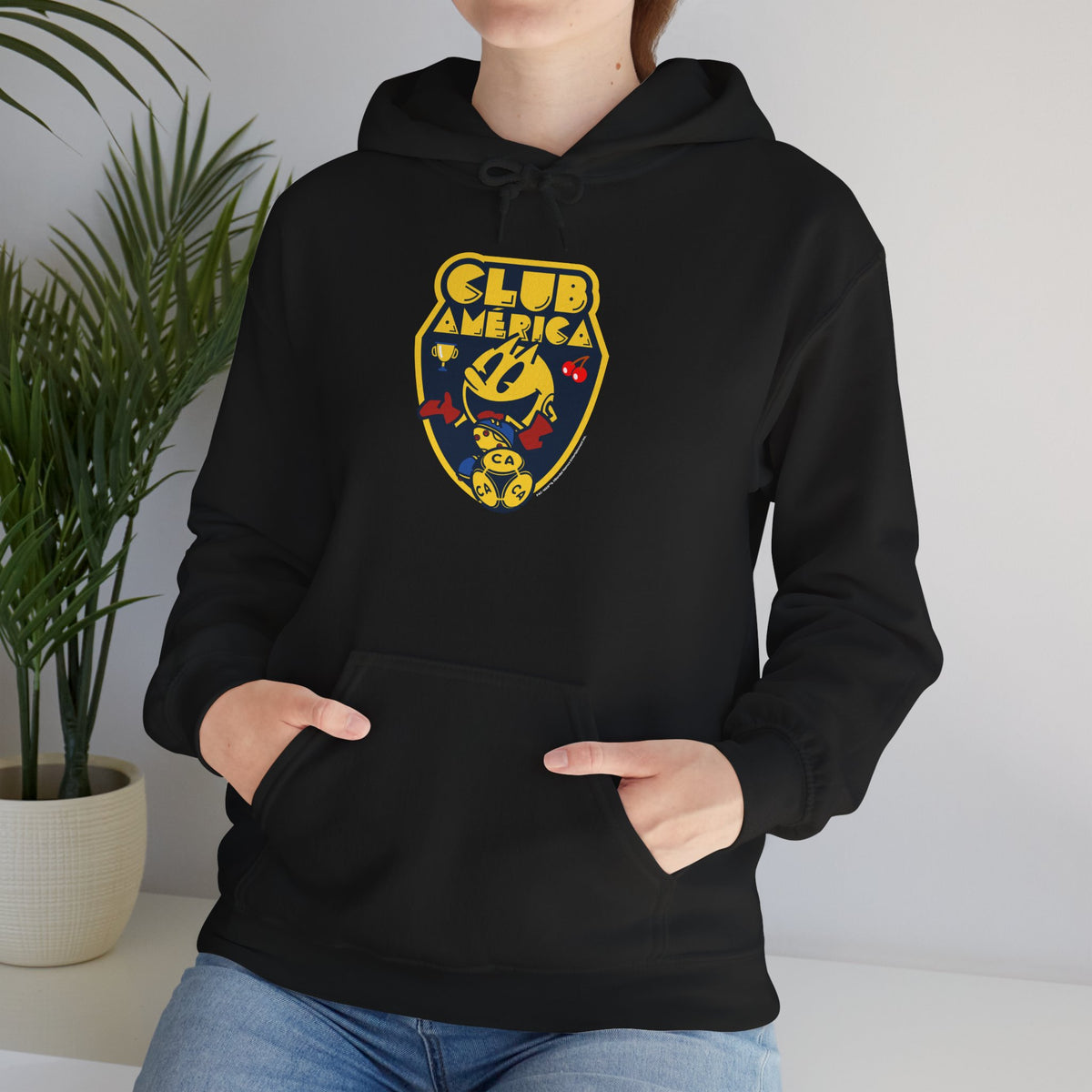 Club América x PAC-MAN - Hooded Sweatshirt – official Club América x PAC-MAN licensed merch (view 3)