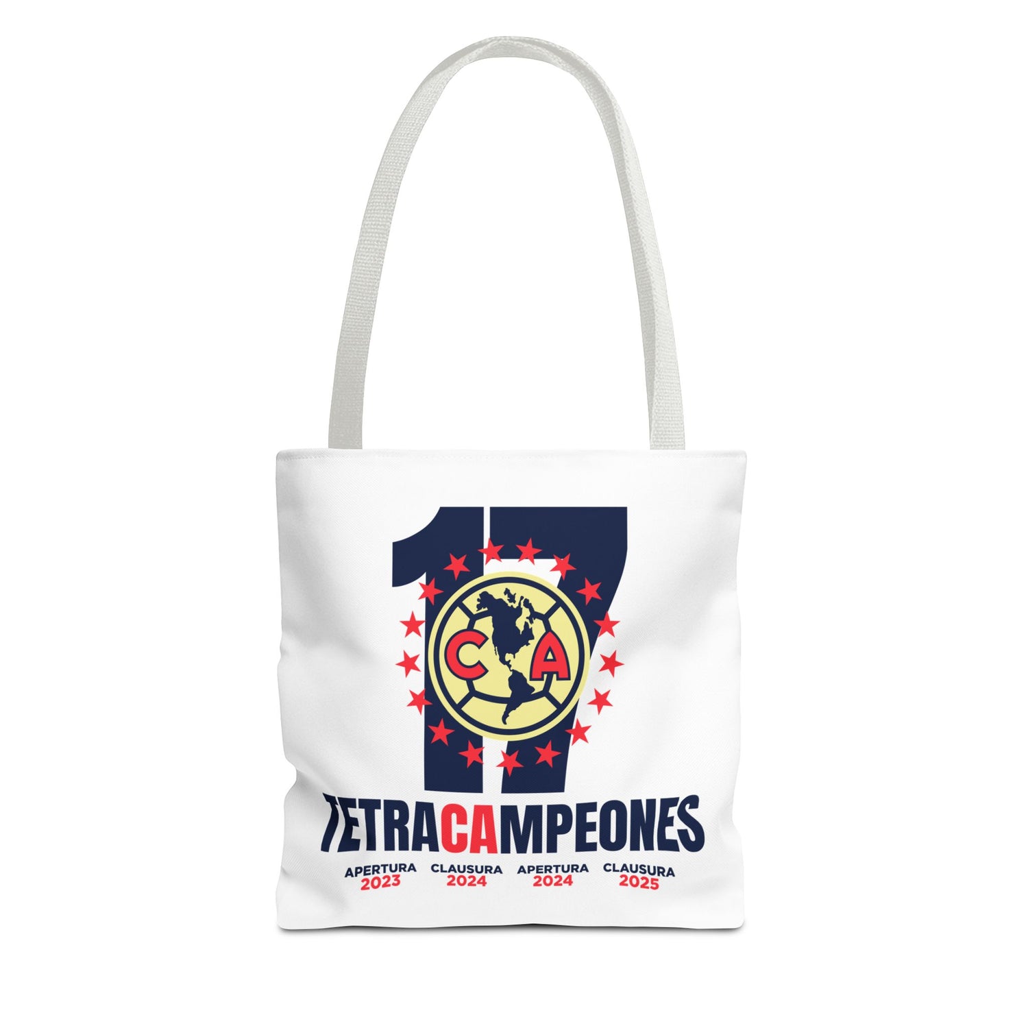 Club América Tetracampeones Tote Bag - Iconic Crest and Bold Lettering