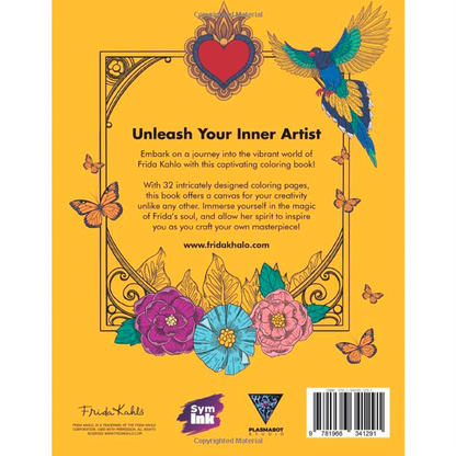 Frida Kahlo - Official Coloring Book: A Journey Through 64 Pages of Art
