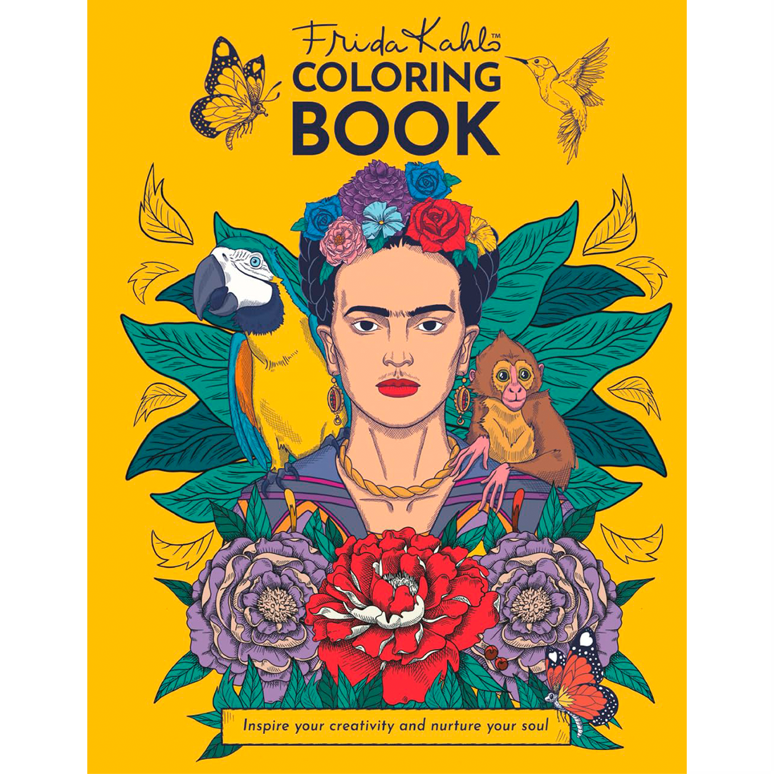 Frida Kahlo - Official Coloring Book: A Journey Through 64 Pages of Art