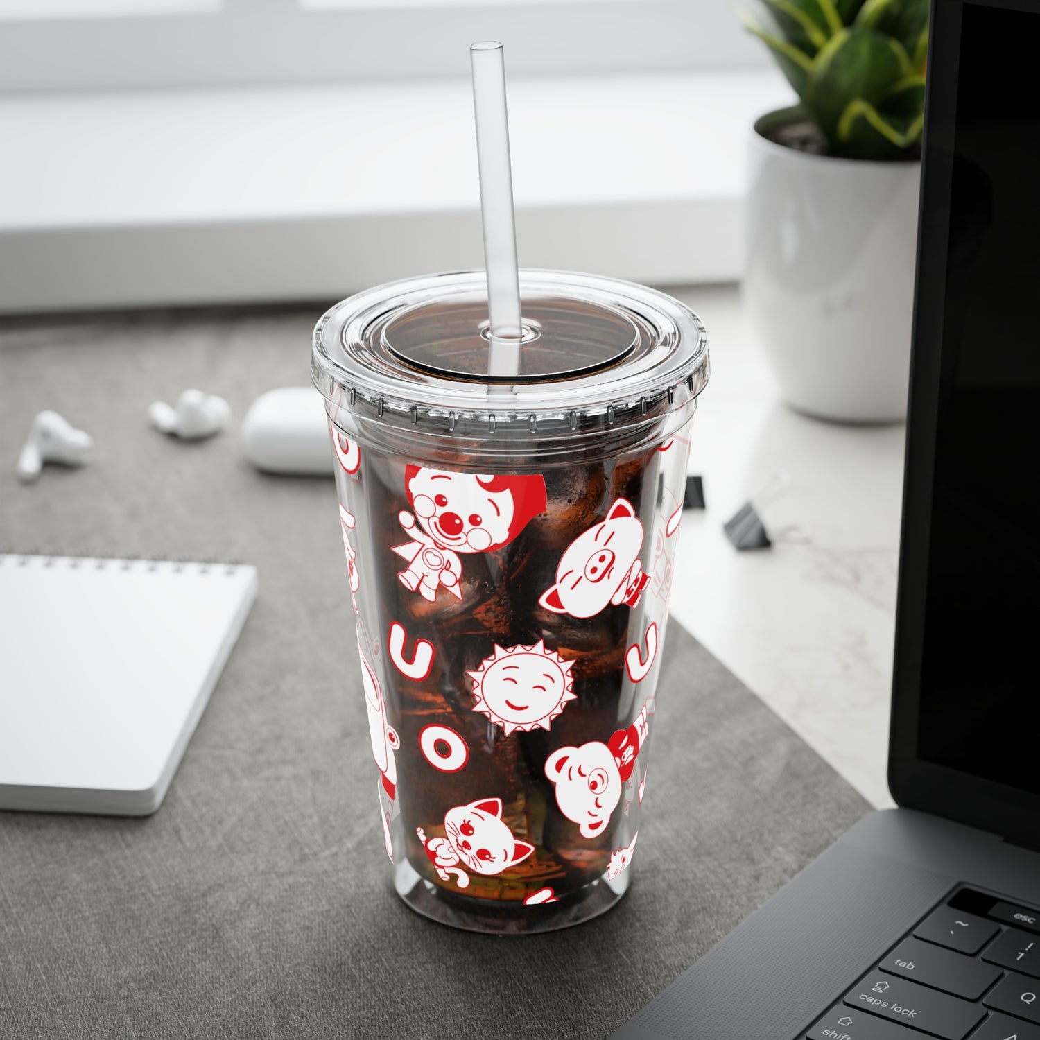 Sunsplash Tumbler with Straw, 16oz