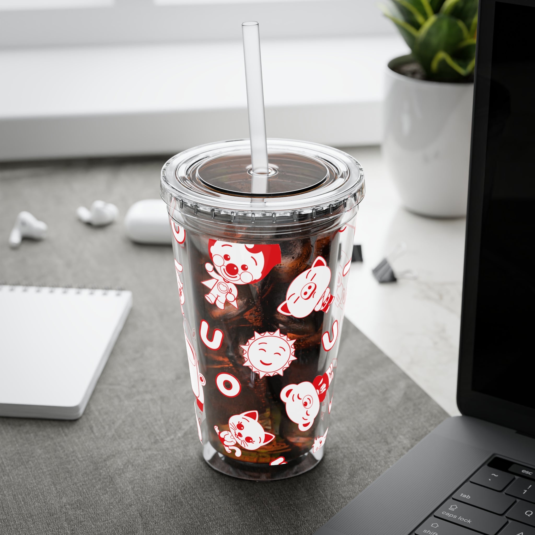 Sunsplash Tumbler with Straw, 16oz