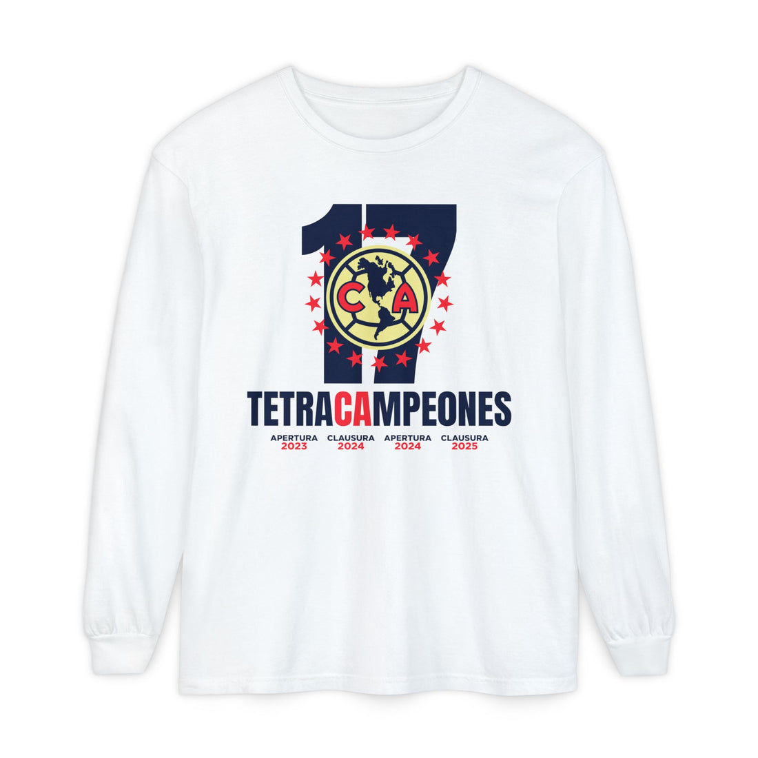 Club América Tetracampeones Long Sleeve T-Shirt Collection