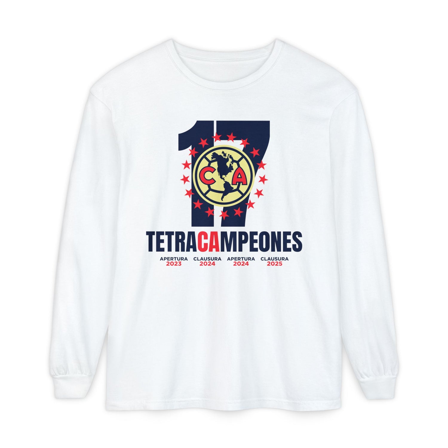 Club América Tetracampeones Long Sleeve T-Shirt Collection
