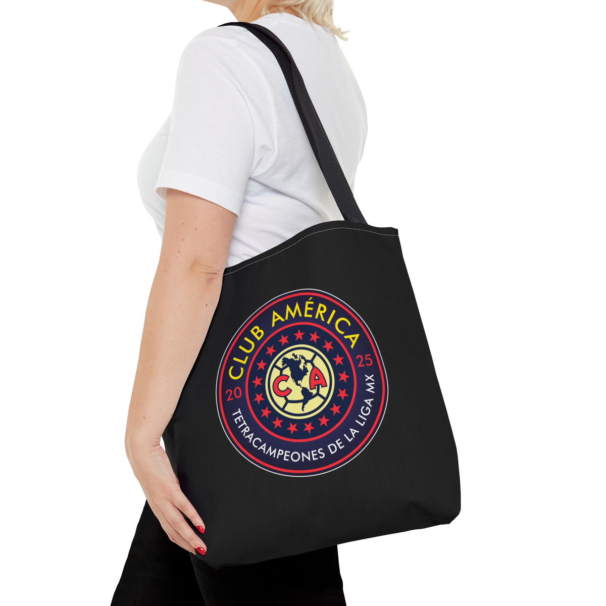 Club América Tetracampeones Tote Bag - Iconic Crest and Bold Lettering – official Club América licensed merch (view 6)