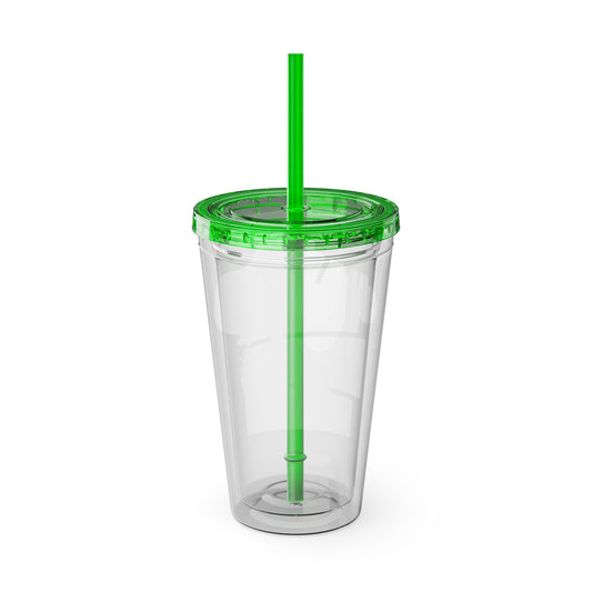 Mikecrack Acrylic Tumbler with Straw
