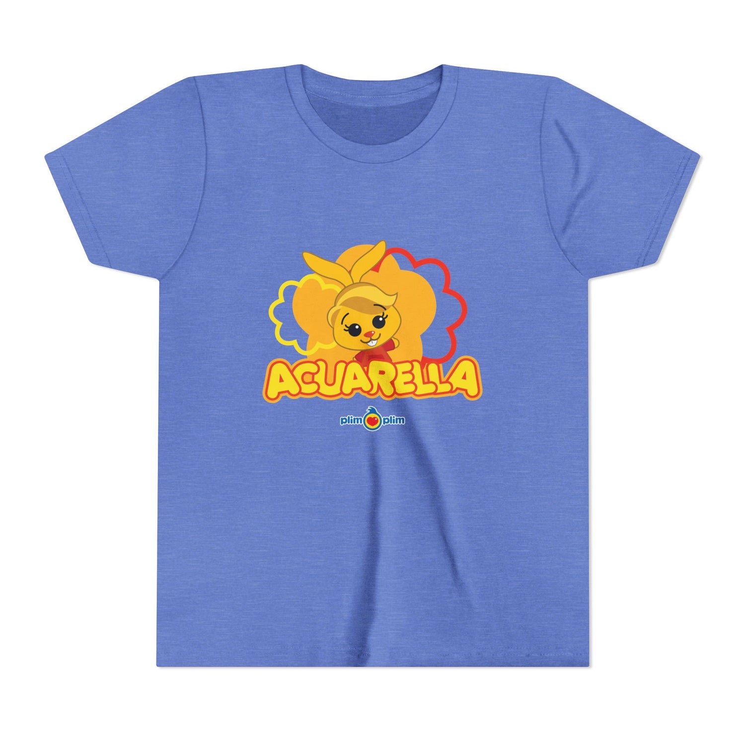 Plim Plim Camiseta Juvenil de Manga Corta Acuarella