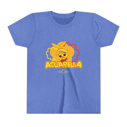 Plim Plim Camiseta Juvenil de Manga Corta Acuarella
