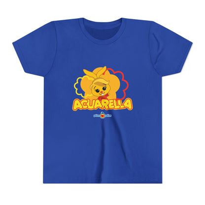 Plim Plim Camiseta Juvenil de Manga Corta Acuarella