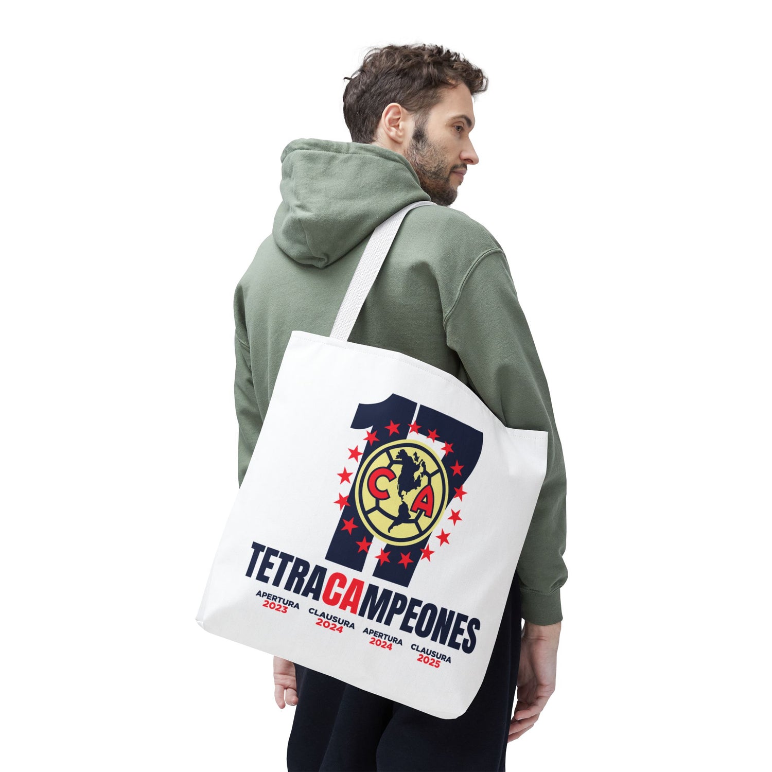 Club América Tetracampeones Tote Bag - Iconic Crest and Bold Lettering
